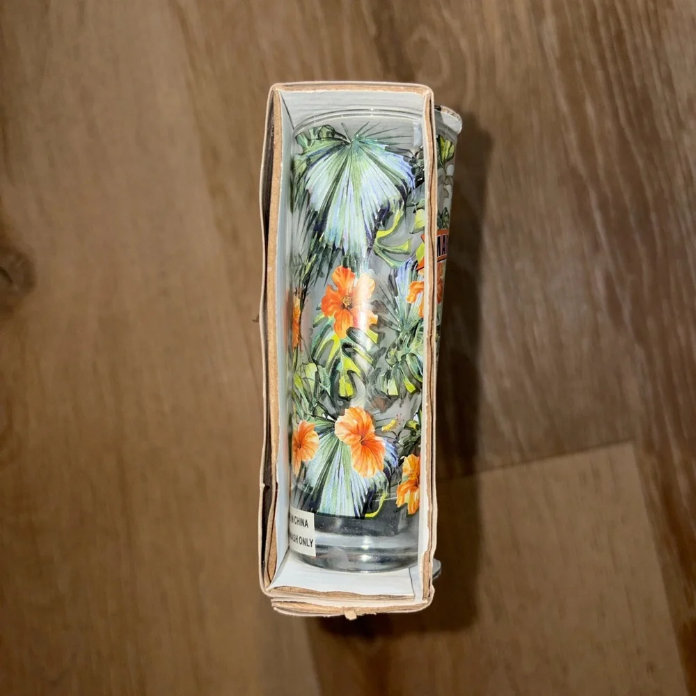 Margaritaville Buffet Floral Tropical Island Summer 4 Shot Glass Set New